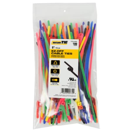 Ecm Industries 100Pk 6" Org Ld Ez Tie CTEZ6-40100NG